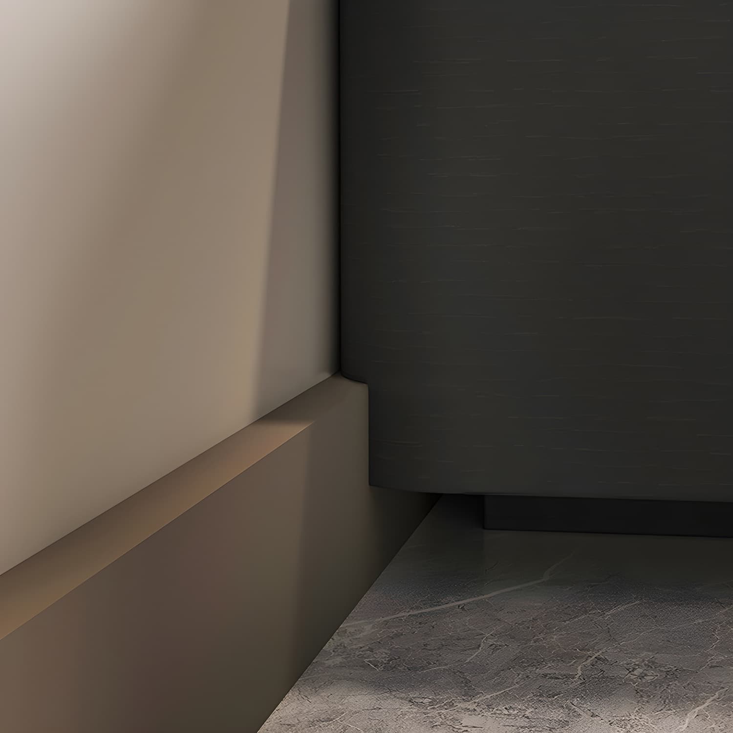 Modern Black TV Console Engineered Wood Cable Management Media Console - image 7
