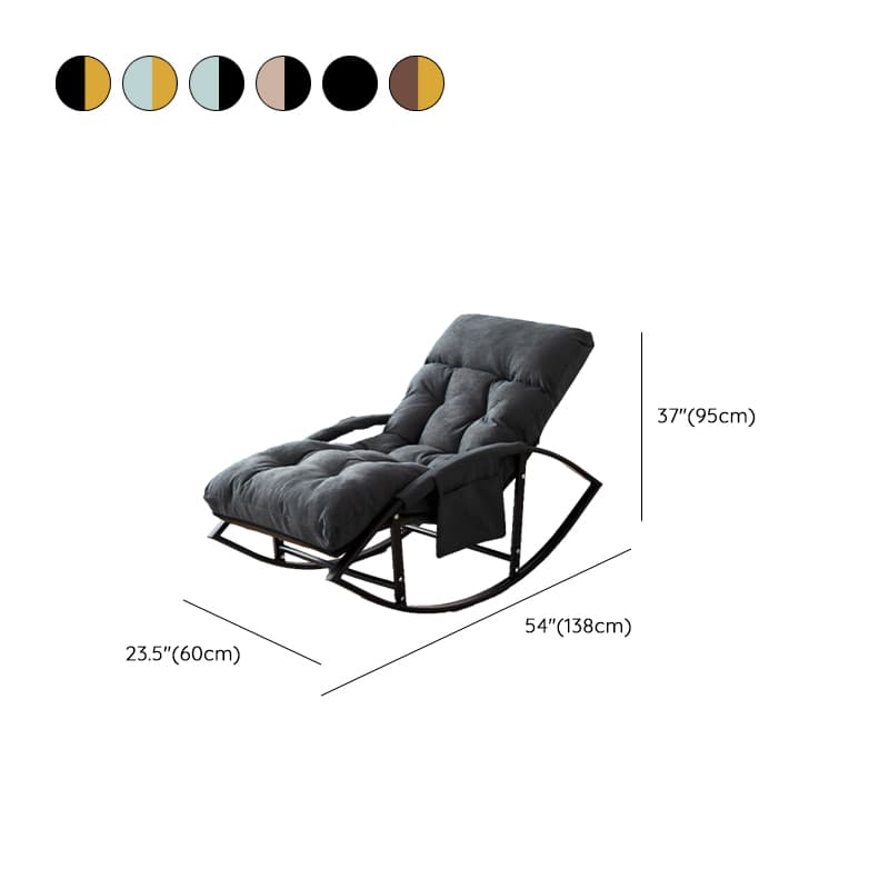 Lavish Alloy Rocking Armchair with Upholstered Rear - image 16