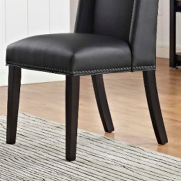 Flannel/Linen/PU Upholstered Stable Framed Armless Chair with Parsons Back and Nailhead Trim for Dinette in a Trendy Style - image 18