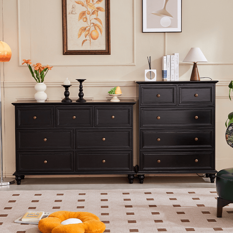 Casual Raw Wood Console Dresser/Semainier with 5/7/9 Drawers in Horizontal/Vertical Orientation - image 7