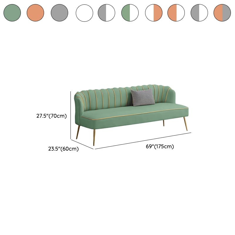 Modish Solid Color Stain Resistant Standard Sofa/Loveseat in Grey/Beige/Amber Color for 2/4-seater/3-seater with 1 Pillow - image 19
