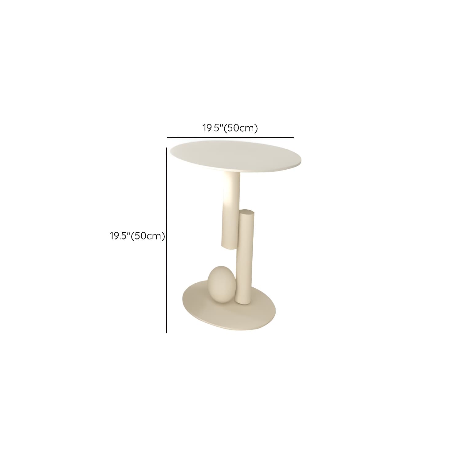 White Stone Modern Coffee Table with Abstract Steel Base for Living Room - image 14