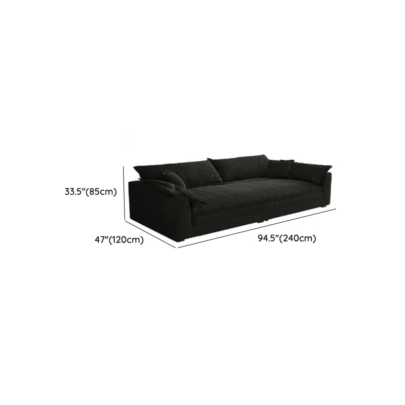 Art Deco Ink Solid Color Water Resistant Sofa Couch/Single Sofa for 5-seater/4-seater/6-seater with 2 Pillows - image 13