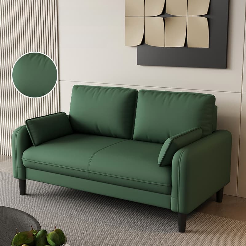 Drawing Room Standard Sofa in Pu Leather with Gray/Mocha/Off-White Armrest