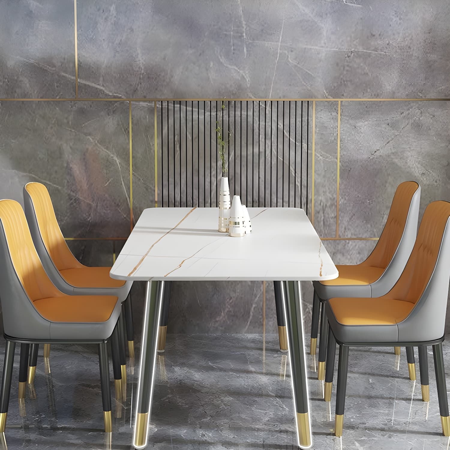 Simplicity Furniture Rectangle Stone Dining Room Table for Dining Room - image 13