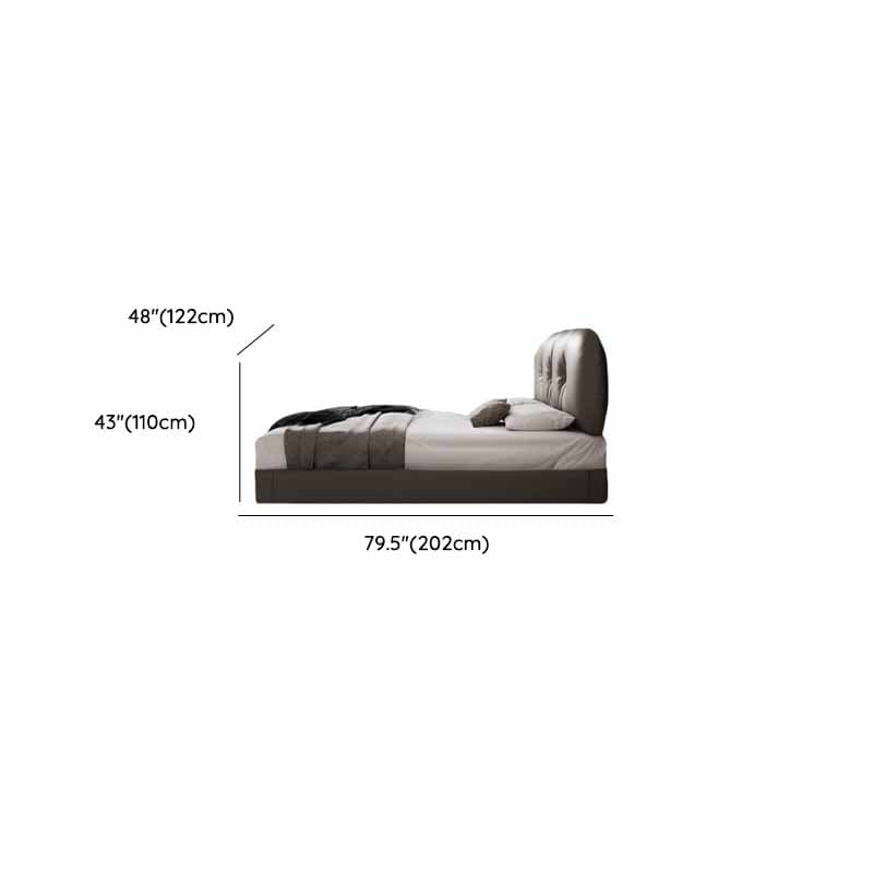 Light Gray Solid Color Storage Included Panel Bed for Bedroom - image 6