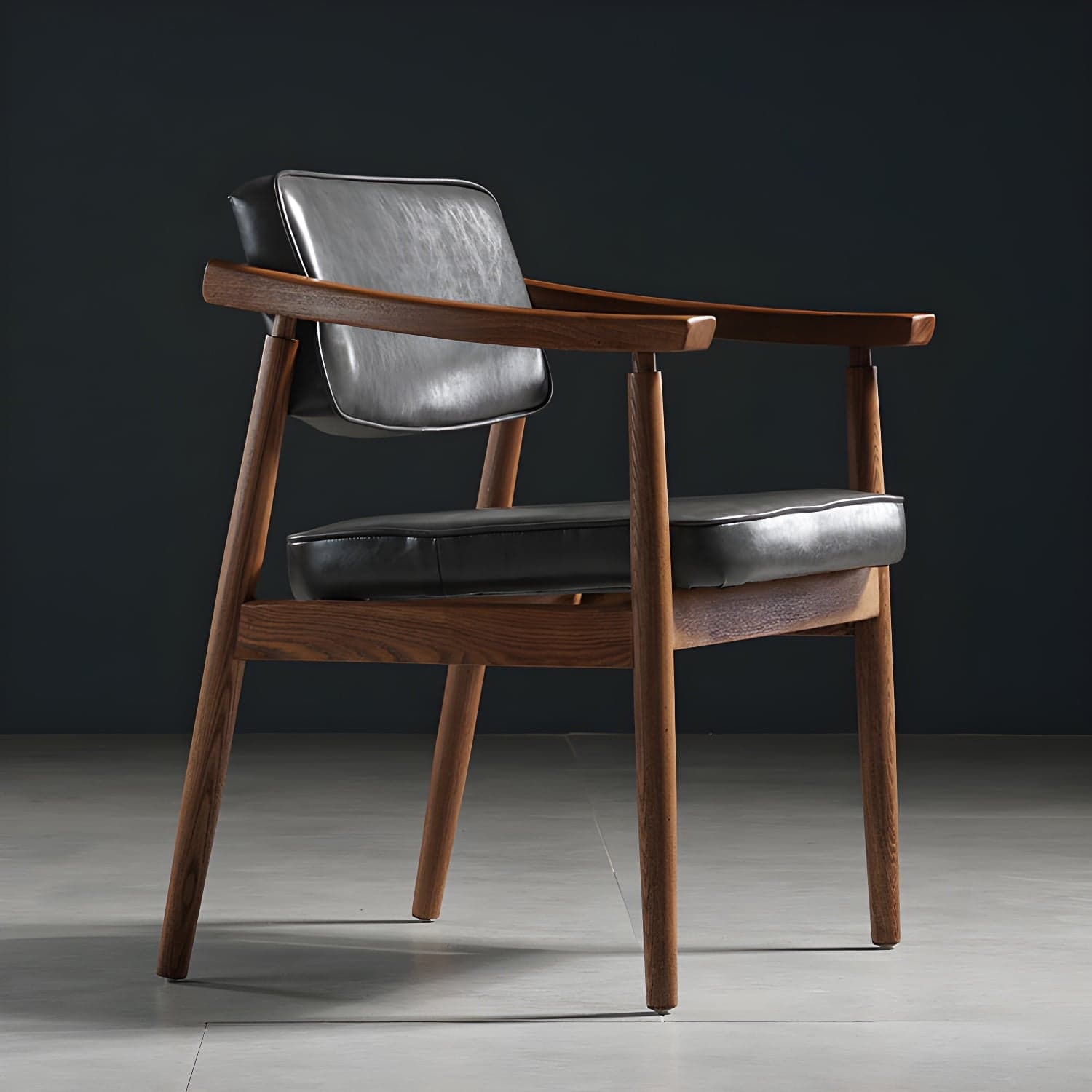 Traditional Style Dining Chairs Kitchen Arm Side Chairs with Wooden Legs - image 4