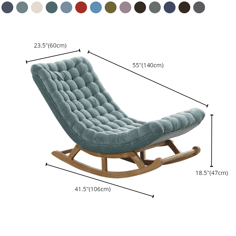 Cocoa/Azure/Olive Green Casual Rocking Chair Couch with Ottoman - image 22