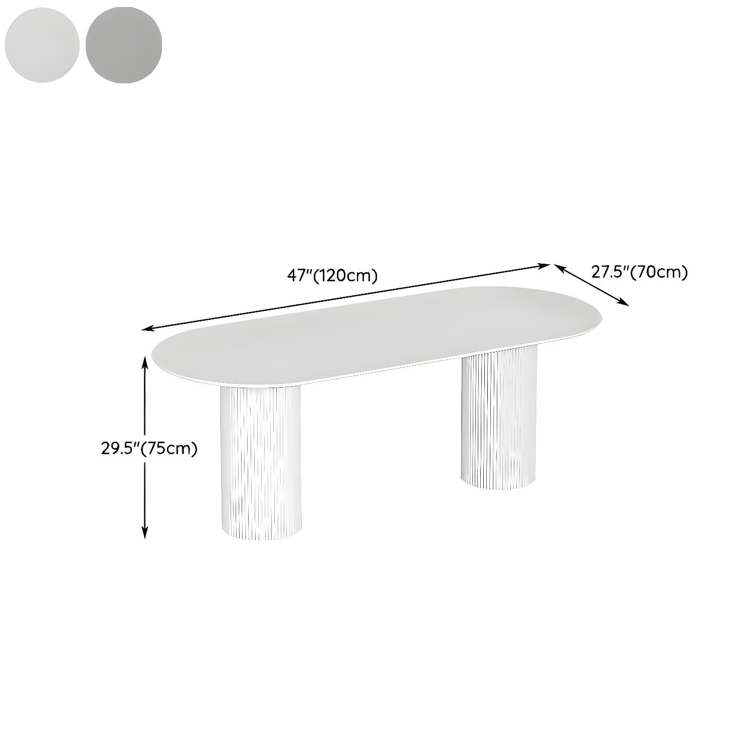 Stylish White Stone Kitchen & Dining Table with Adjoining Pedestal Base - image 12