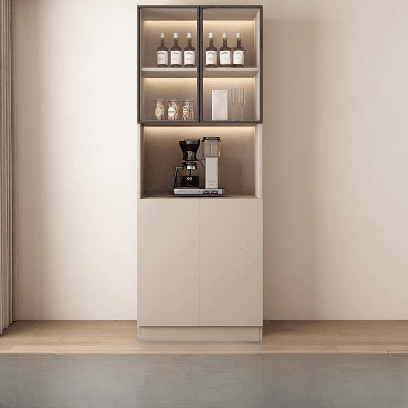 Wide/Standard/Narrow Modern Timber 3 Drawers 2 Shelves/3 Shelves/1 Shelf Glass Doors Pantry Hutch Sideboard