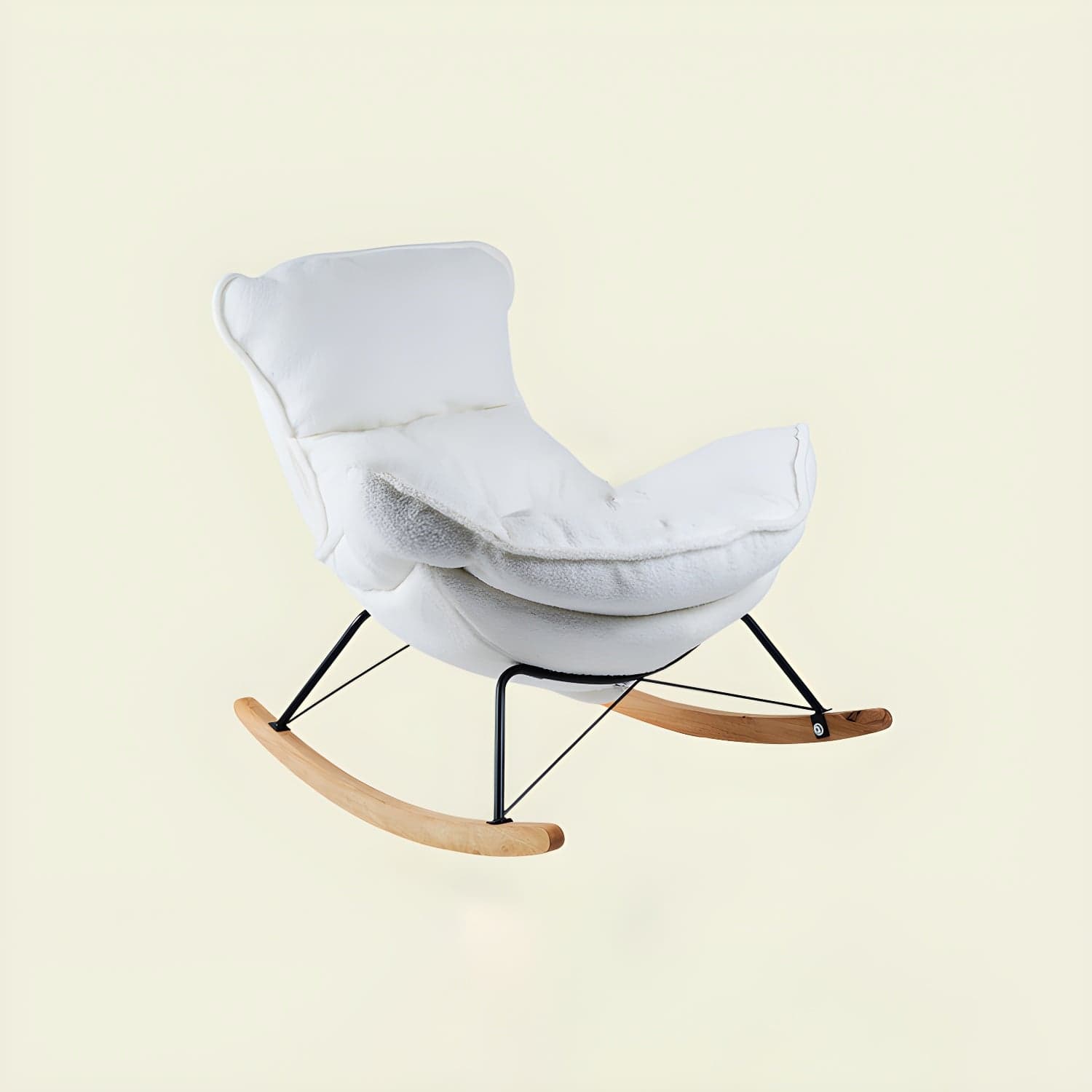 High Back Rocking Chair Ergonomic with Padded Seat Rocker Chair with Ottoman - image 10