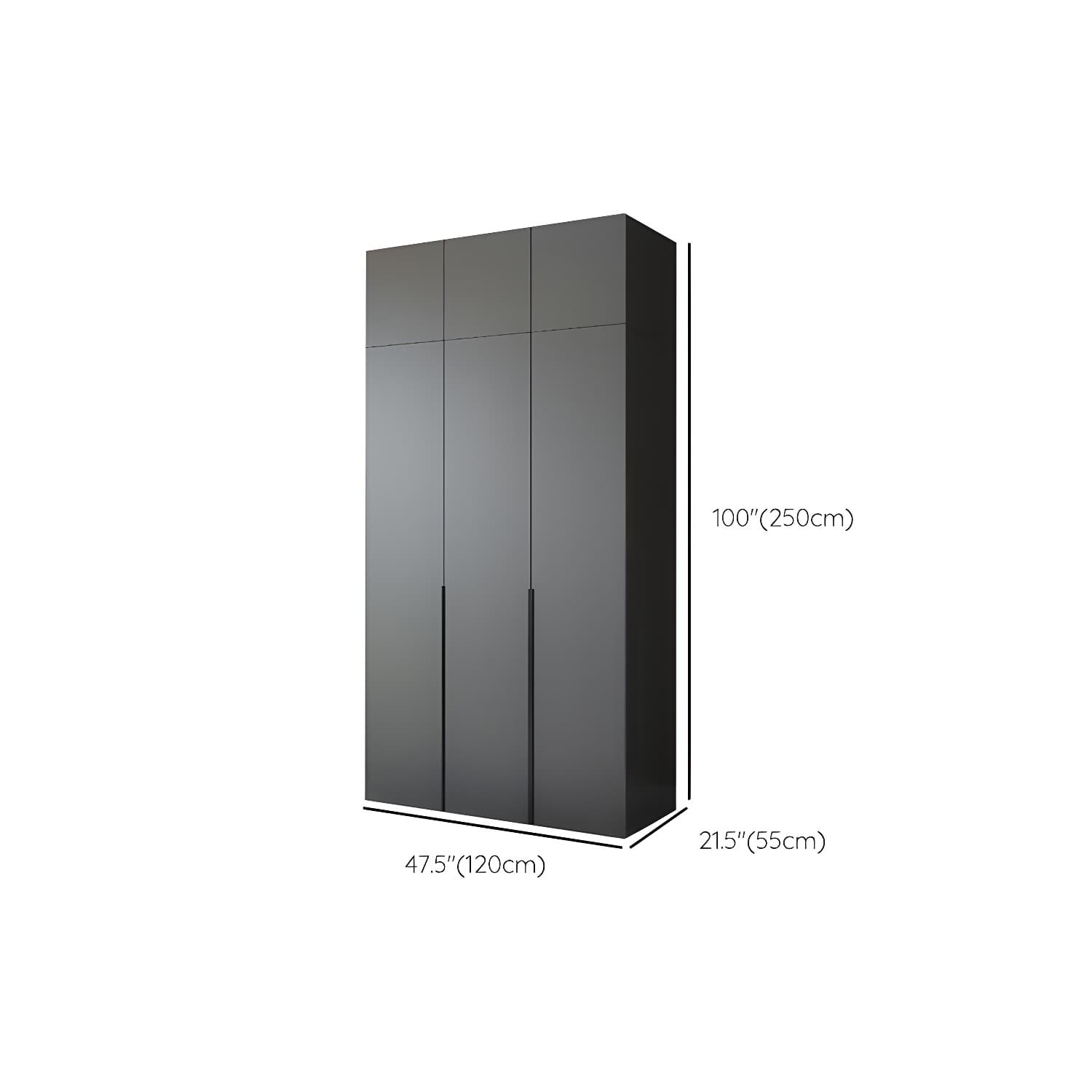 Black Wardrobe Armoire with Garment Rod Wood Wardrobe Closet - image 19