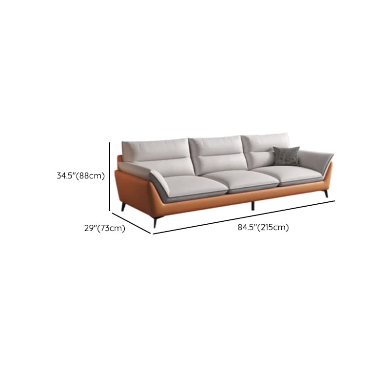 Tech ClothUpholstered Sofa Couch/Single Sofa in Chalk for Parlor with Flared Arm in a Modern Style - image 16