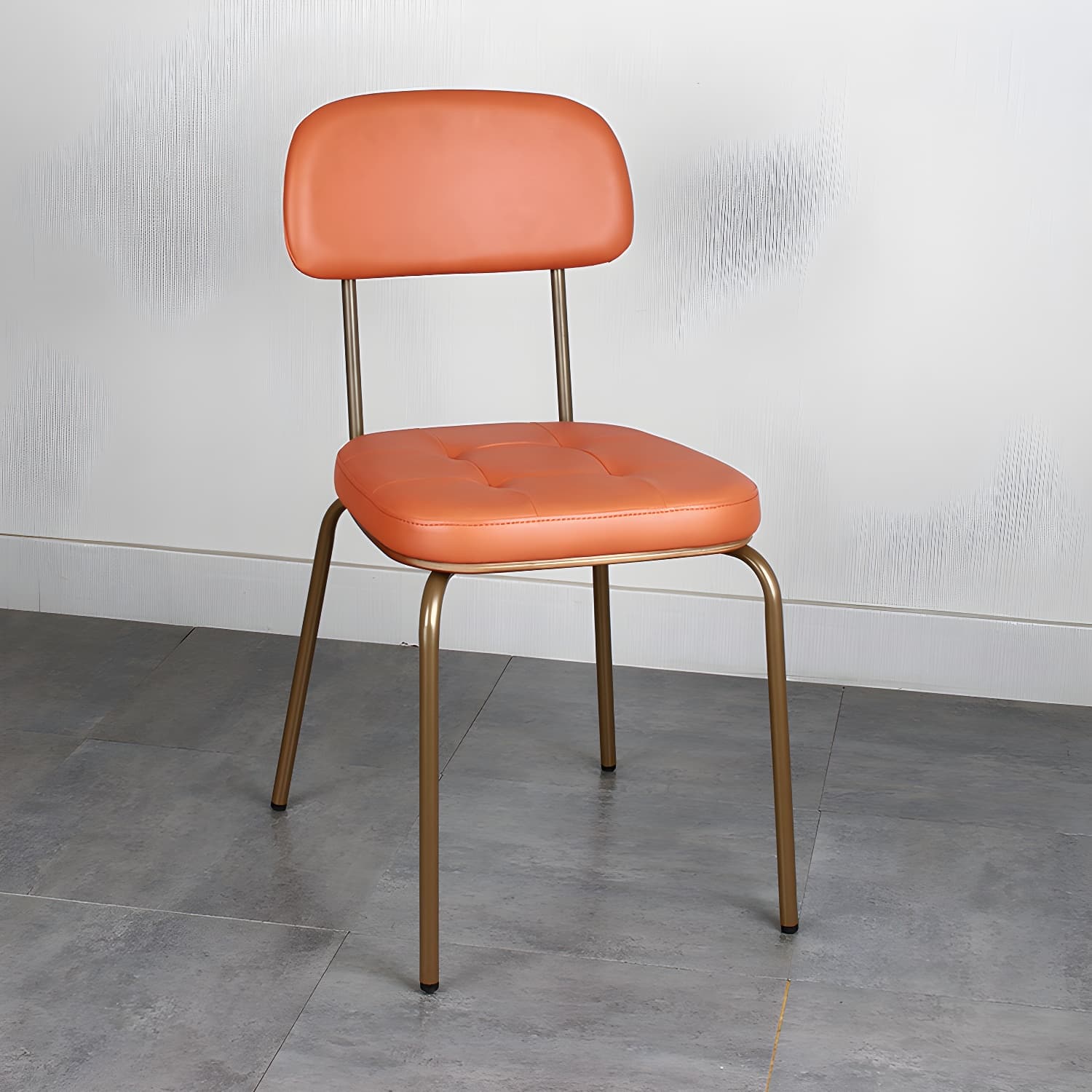 Industrial Style Leather Dining Side Chair Dining Room Open Back Side Chair Set - image 7