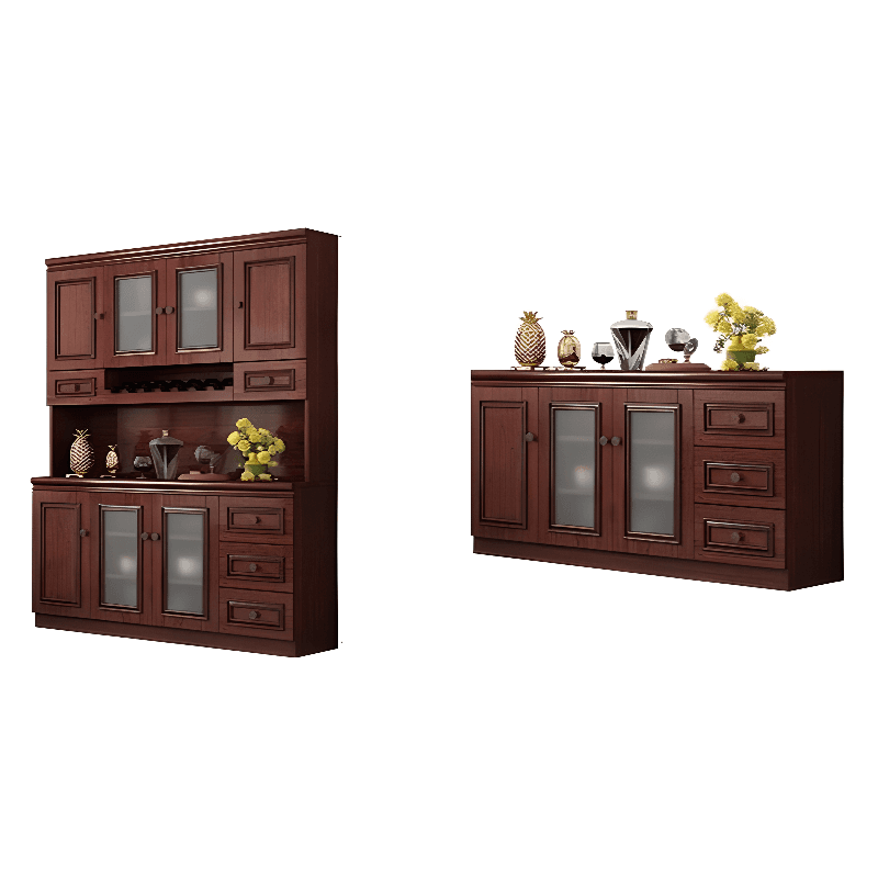 Unattached Microwave Storage Cabinet with Wine Storage Unit - image 12