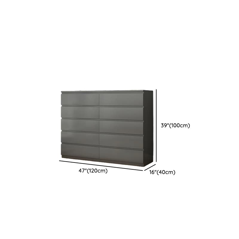 Vertical/Horizontal Gray Double Dresser/Bachelor Chest/Semainier with 5 Drawers/3 Drawers/8 Drawers in a Modern Style - image 15