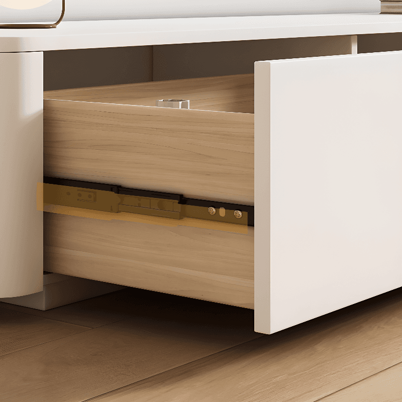 Ivory Rectangular Wall-supported TV Stand with 6 Drawers/5 Drawers - image 10