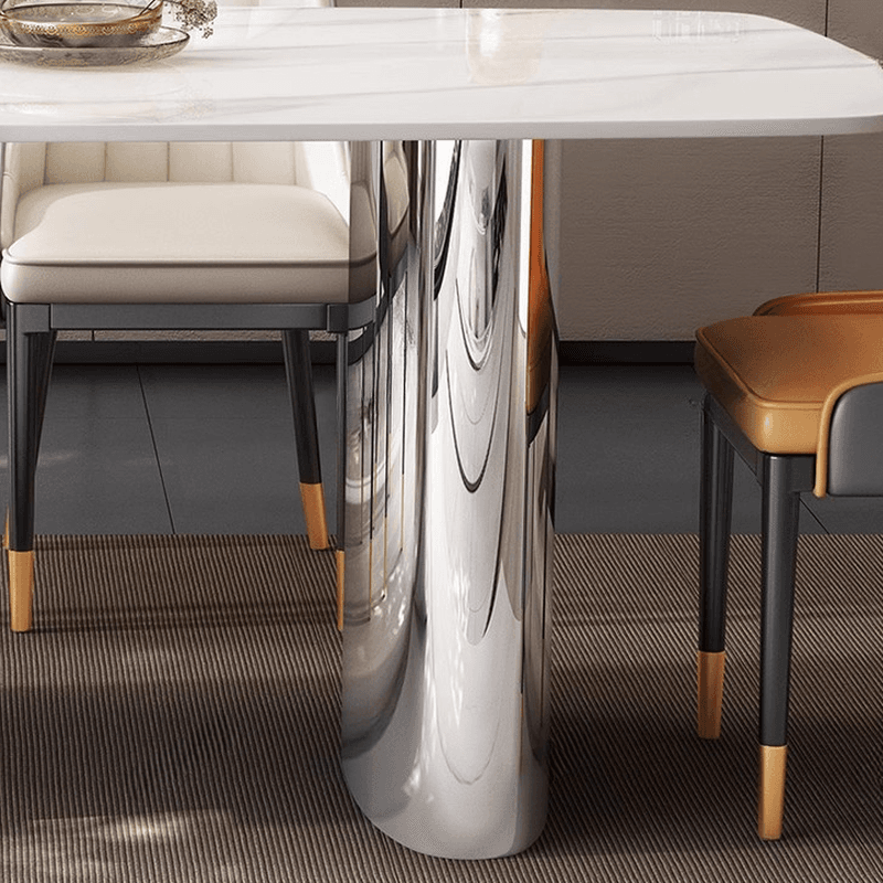 Modern Simple Style Dining Table Set with 7 Pieces Included - image 5