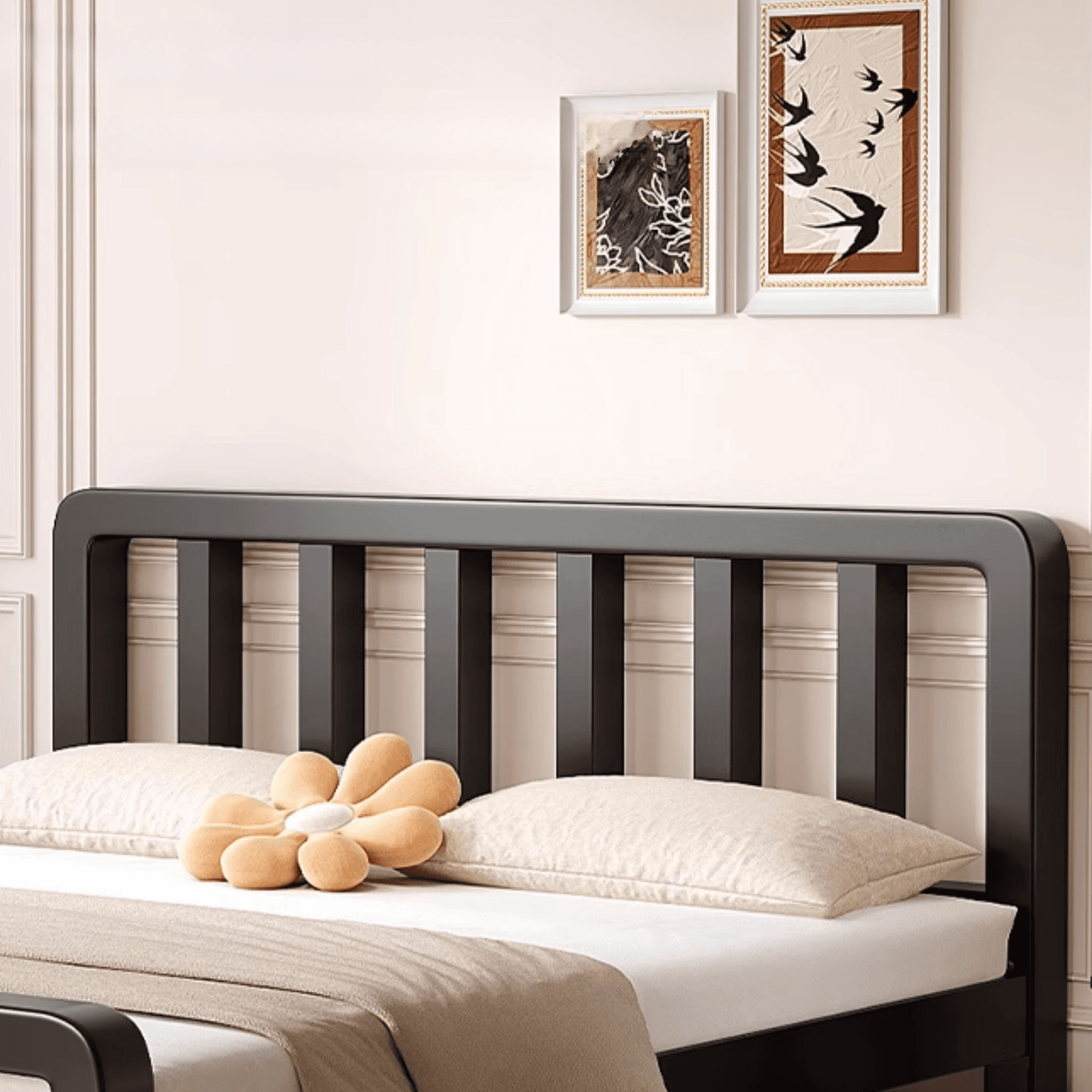 Minimalist Solid Color Tatami Bed/Platform Bed with Alloy Frame and Leg - image 8