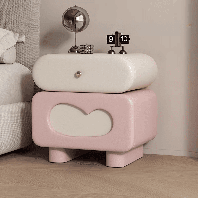 Organic Modern 2 Tiers Swivel Nightstand With Drawer Organization in Natural Wood - image 7