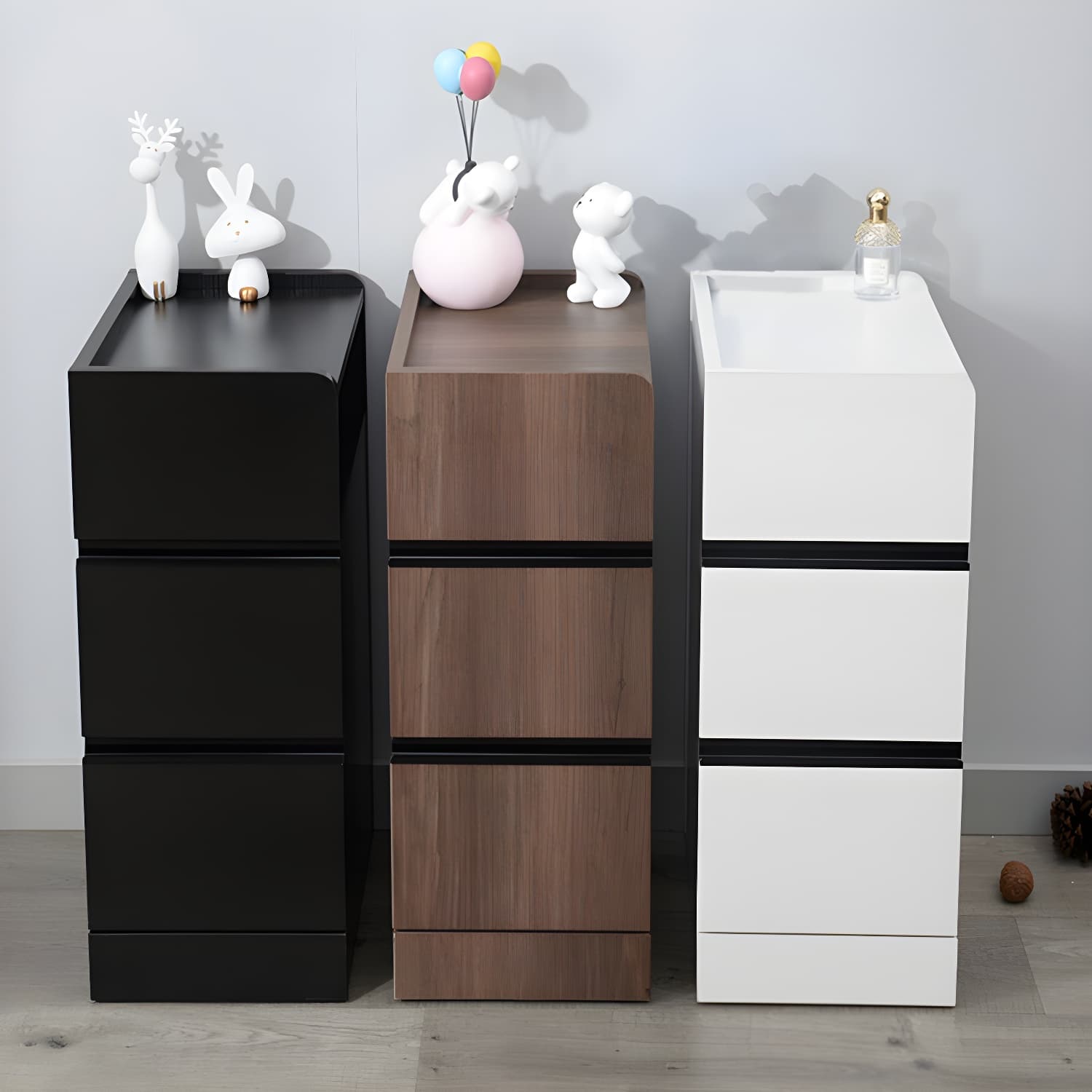 Scandinavian Accent Table Nightstand 25.5" Tall with 2 Drawers - image 13