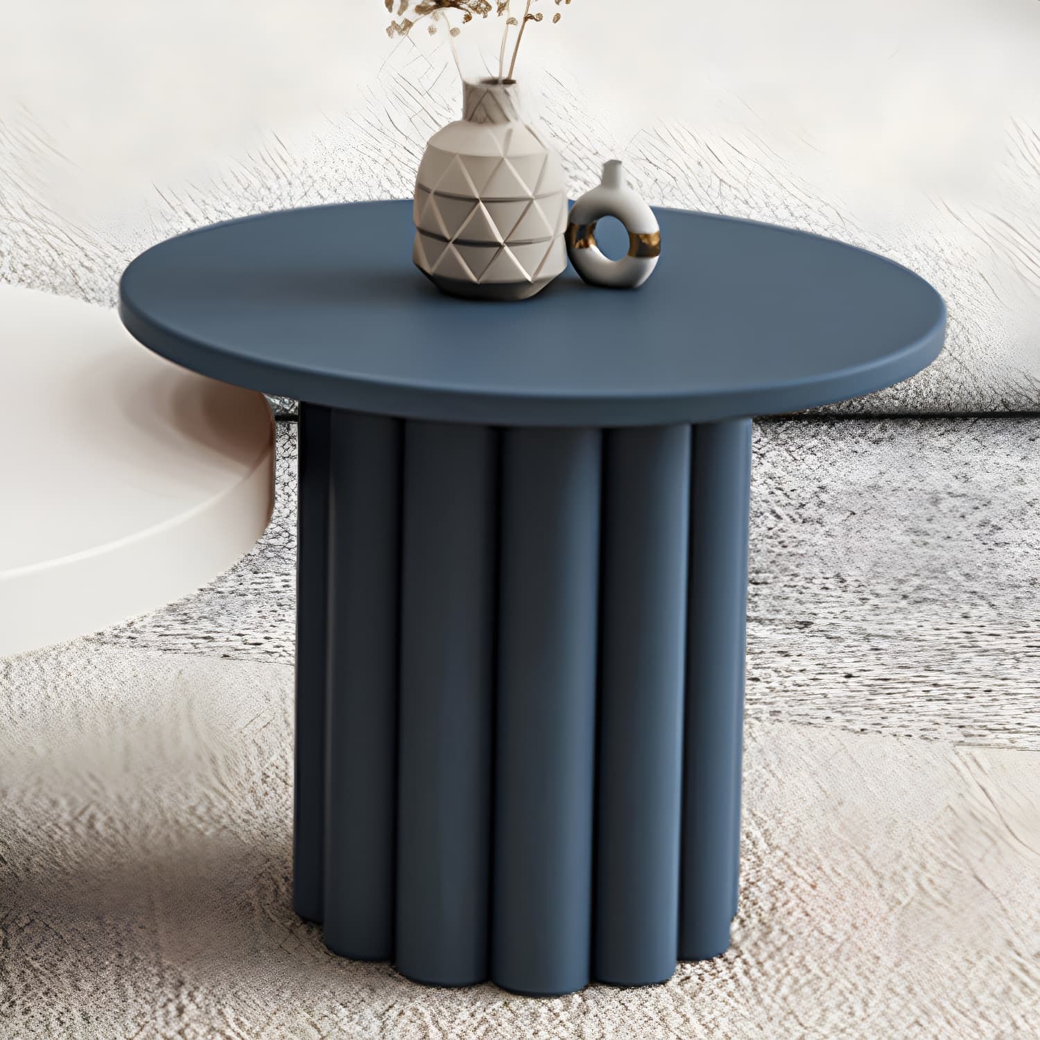 Pedestal Round Coffee Table Set Modern Minimalist Cocktail Table - image 10