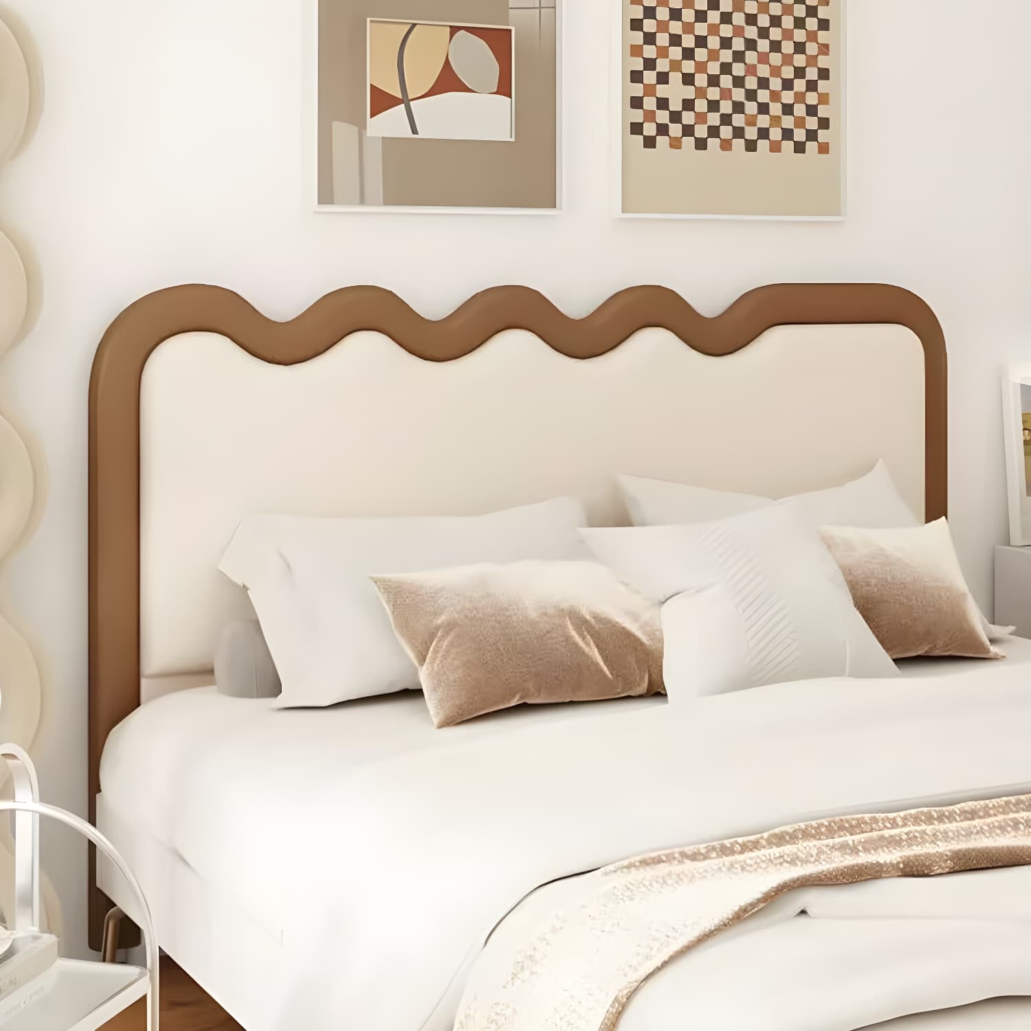 Modern Upholstered Panel Headboard with Leather Upholstery and Rectangular Shape - image 13