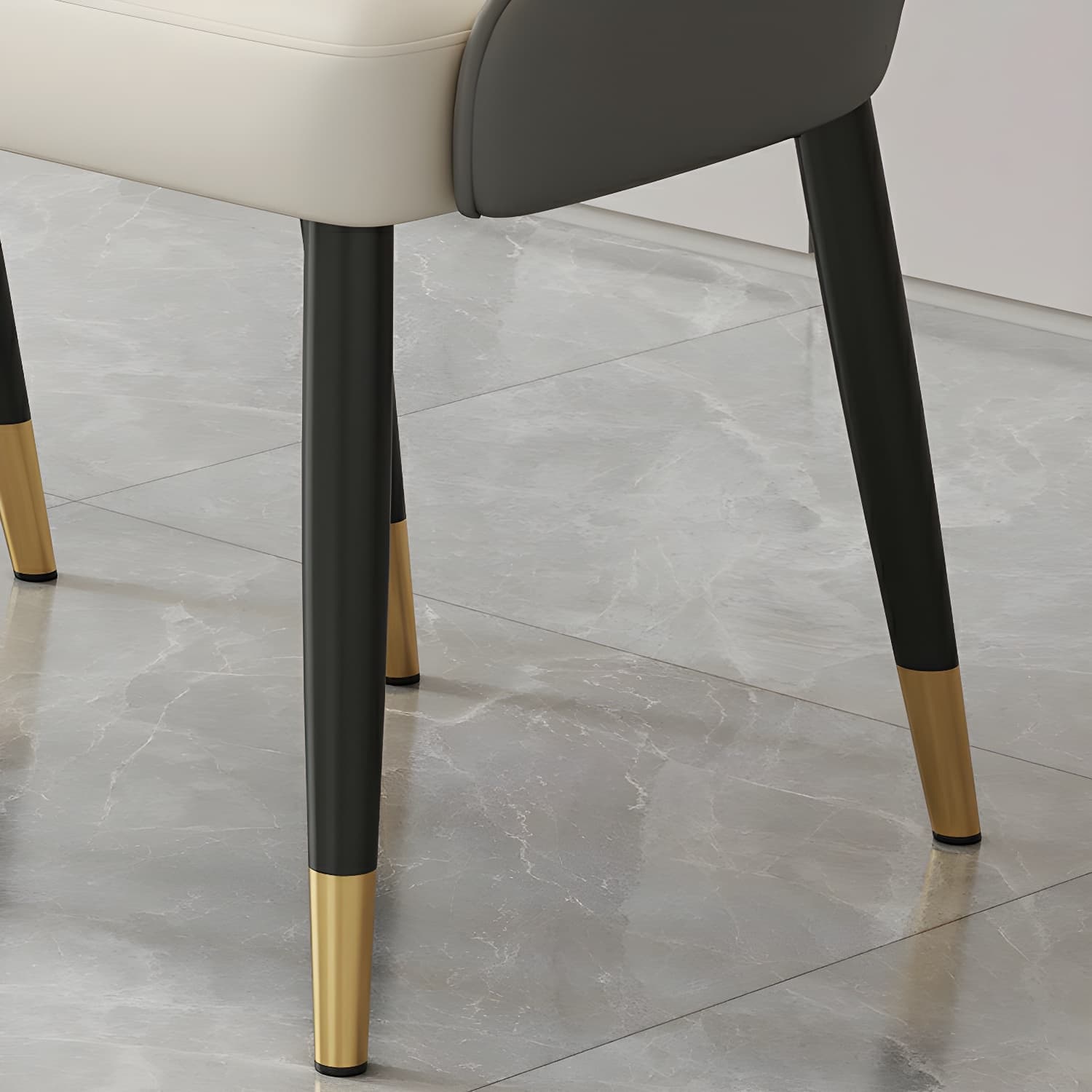 Wingback Faux Leather Side Chair with Metal Legs and Upholstered Seat for Kitchen & Dining - image 20