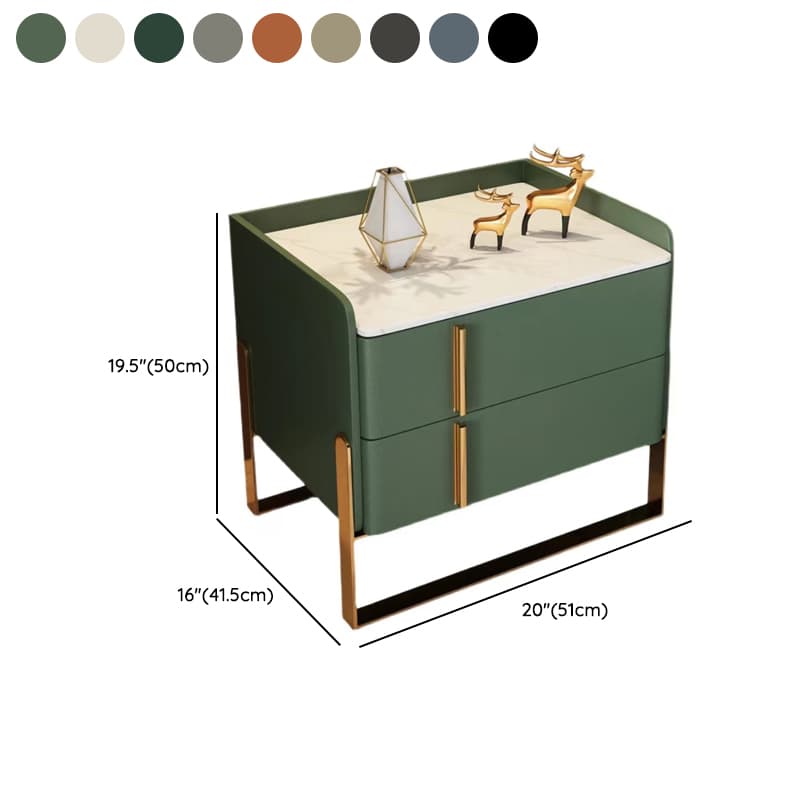 Nightstand With Drawer Organization with Leg, 2 Drawers and Stone Counter Top in a Casual Style - image 16