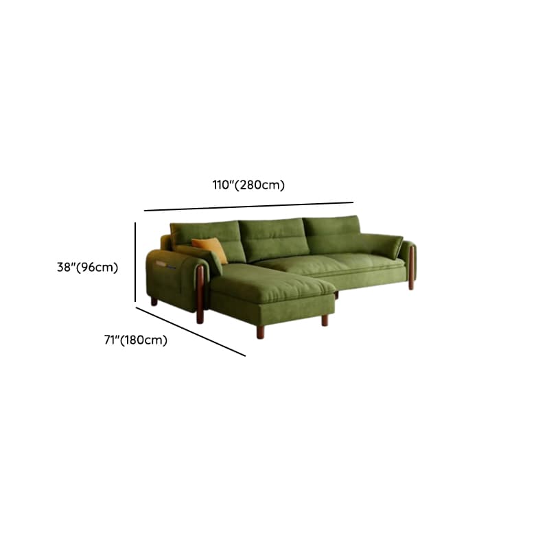 Straight/L-Shape Olive Green Sofa/Corner Sectional with Horizontal/Left Orientation - image 7