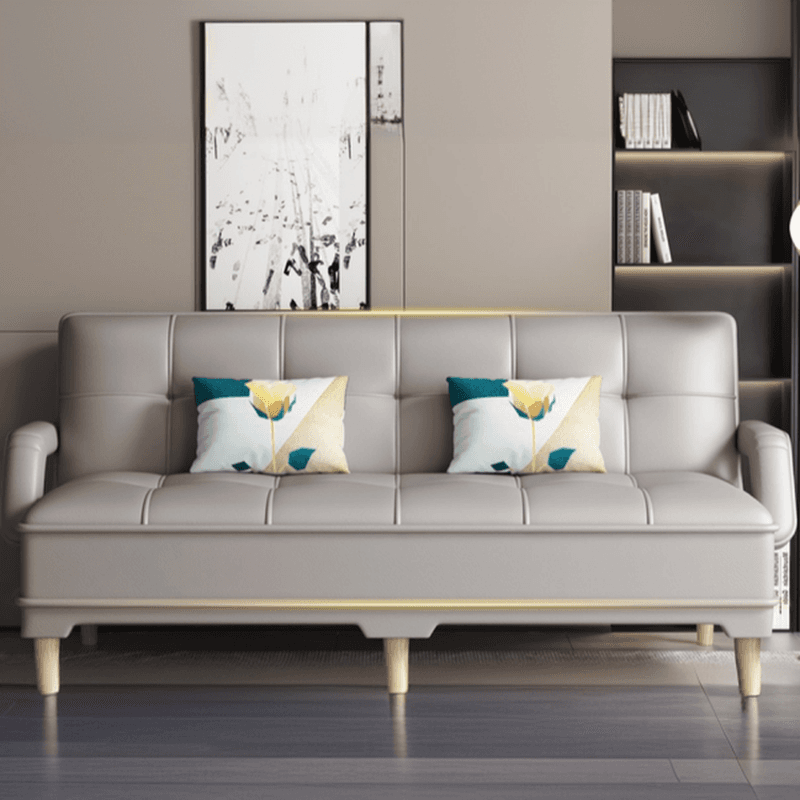 Tear Resistant Standard Sofa in Gray/Light Blue/Amber Color with Arm - image 9