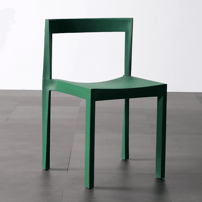Casual Polymer Compound Dark Blue/Emerald Green/Rose Uncovered Back Side Chair, Pileable - image 4