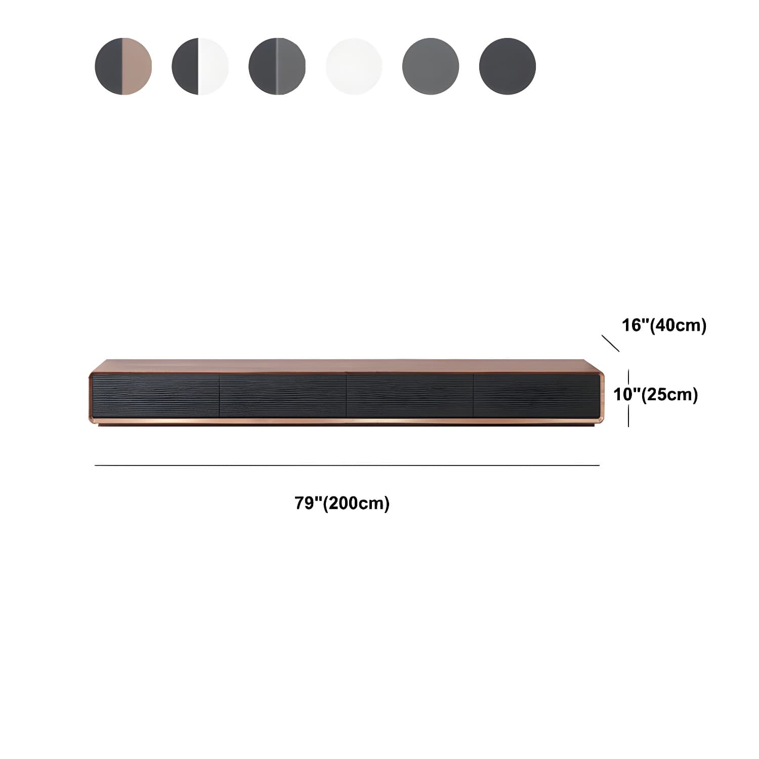 Contemporary 15.75-inch D TV Console Wooden TV Stand for TVs with Drawers - image 17