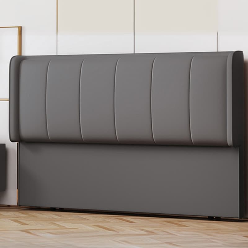 Modish Style Panel Headboard in Timber with No Distressing, Rectangle Shape for Full/Queen/Twin XL Bed, Featuring Sponge Upholstery and Standard Height