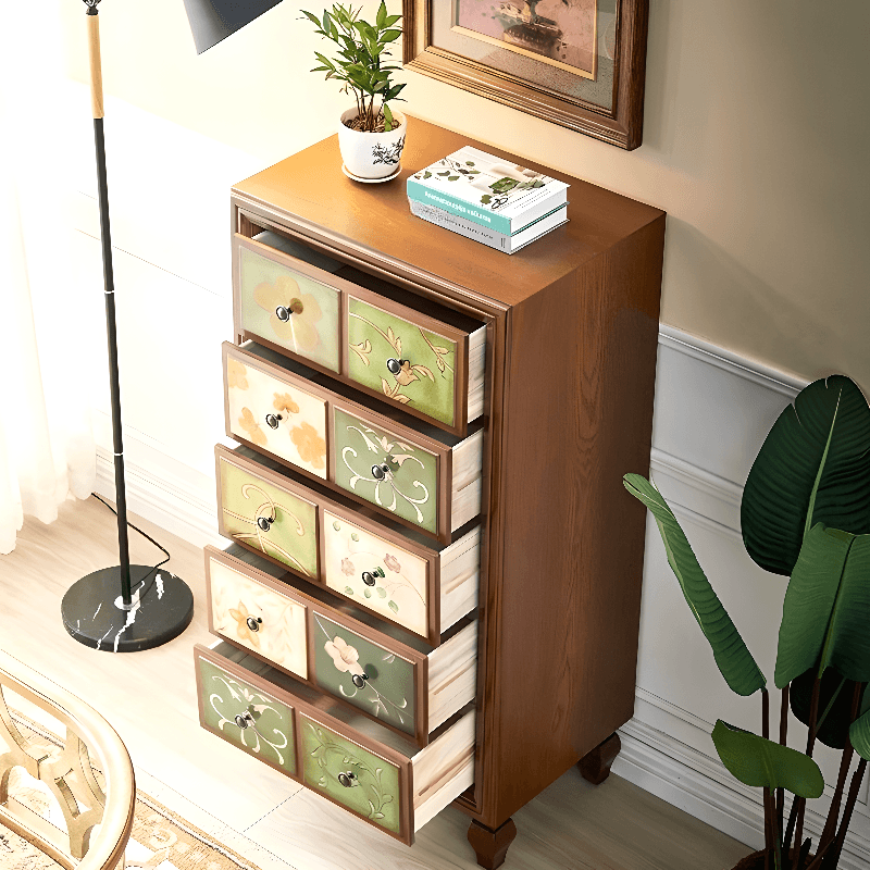 Modern Simple Style 3 Tiers/5 Tiers/4 Tiers Bachelor Chest/Console Dresser/Semainier in Solid+Manufactured Wood, Dyed Finish - image 8