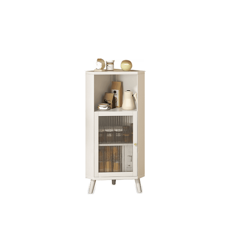 Standalone Corner Beech Midnight Black/Auburn Utility Storage Cabinet with Flexible Shelf, Glazed Door & 2 Cabinets/1 Cabinet - image 3