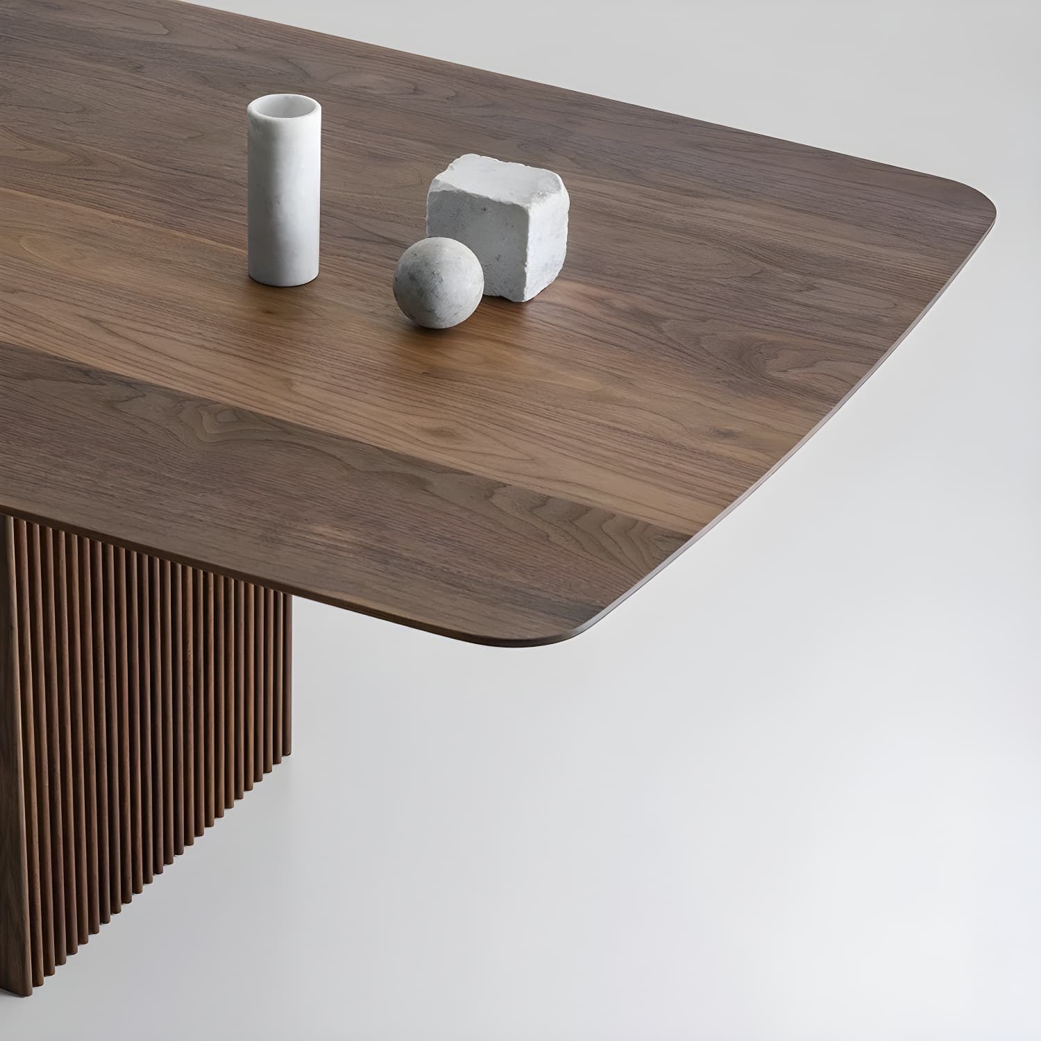 Pine Solid Wood Dining Site Table Modern Rectangle Double Pedestal Dining Table - image 8