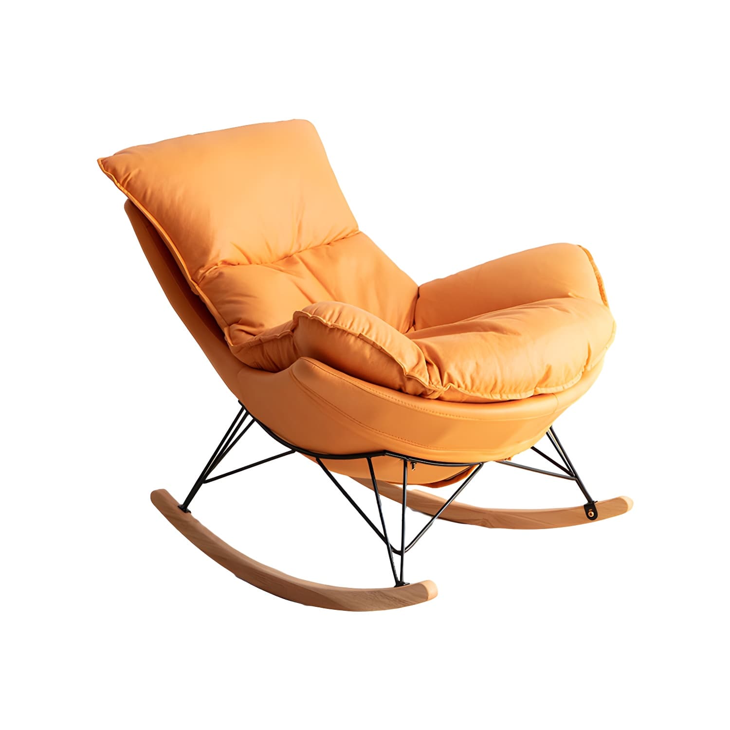Contemporary Indoor Rocking Chair with Sled Legs and Spindle Back - image 18
