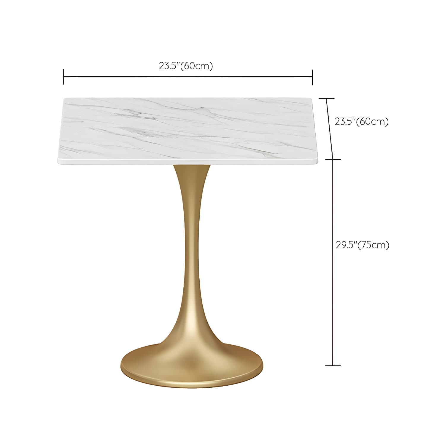 Golden Base Dining Table Medieval Modern Style Stone Table for Indoor - image 14