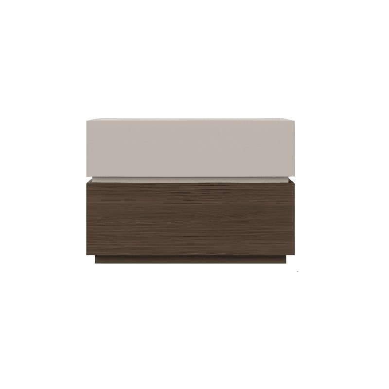 Organic Modern 2 Tiers Nightstand With Drawer Organization in Real Wood - image 8