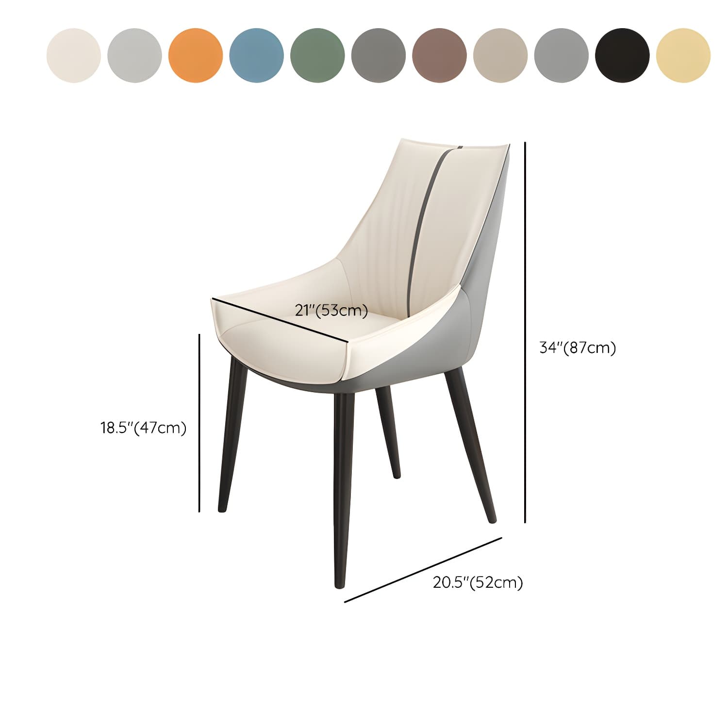 Glam Style Parsons Back Upholstered 4 Legs Home Use Dining Side Chair - image 20