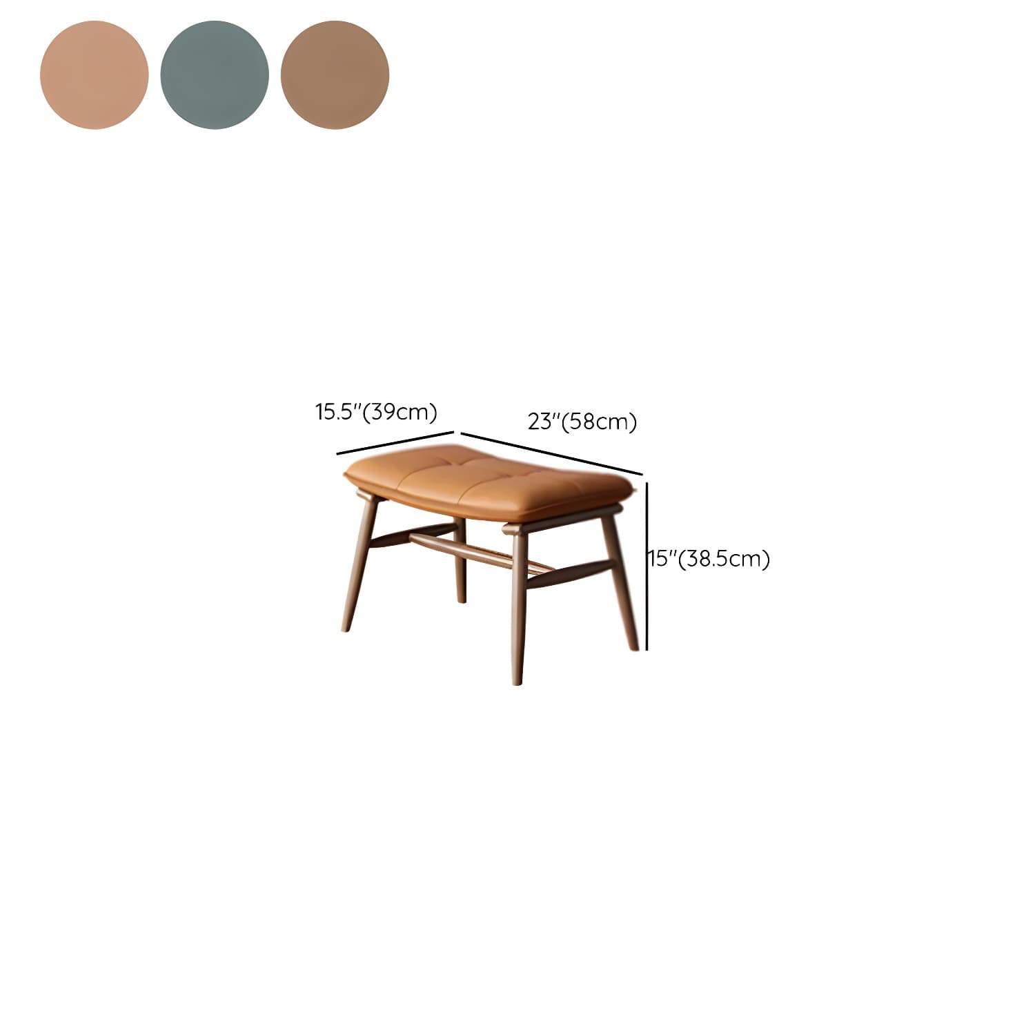 Mid-Century Modern Rocking Accent Chair in Solid Wood with Tufted Cushions - image 12