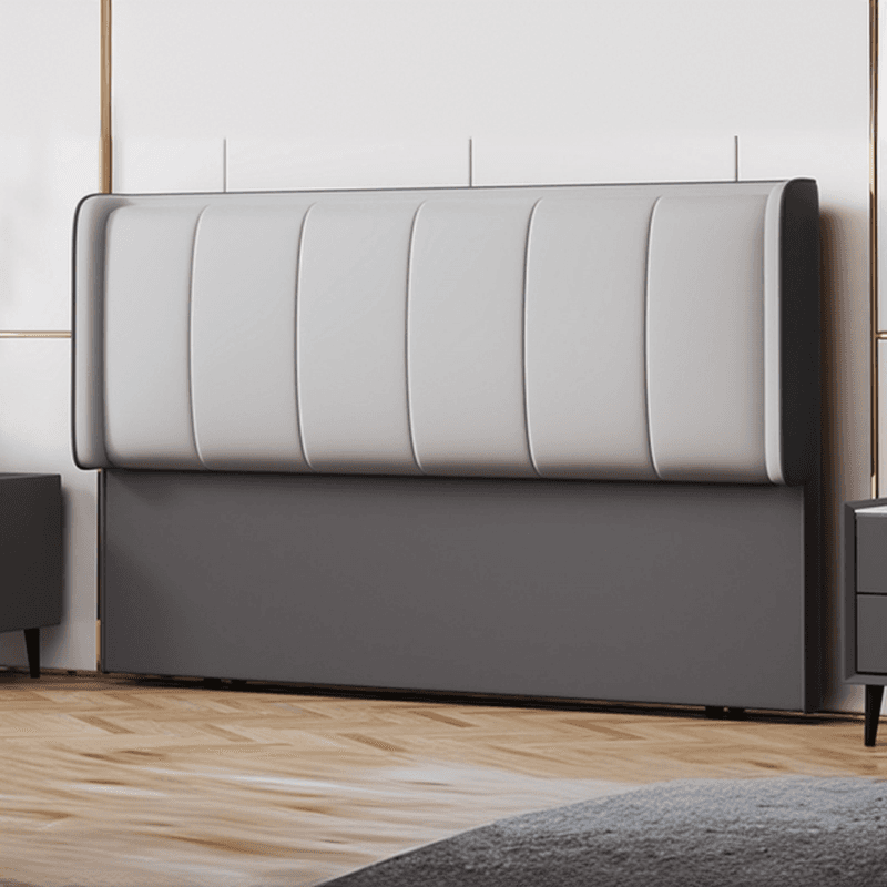 Modish No Distressing Timber Panel Headboard with Rectangle Shape for Full/Queen/Twin Bed, Featuring Sponge Upholstery and Standard Height
