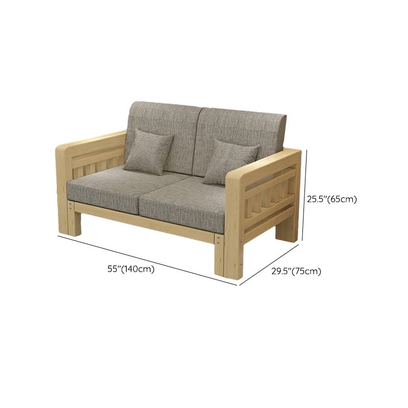 Cosy Cotton and Linen 2-Piece Sectional Sofa with Stylish Wooden Frame - image 10