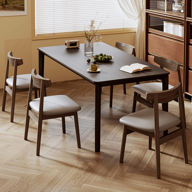 Ink/Dove Grey/Sepia Modern Simple Style Side Chair with Ventilated Back, Padded Upholstery, and Natural Wood Legs - image 9
