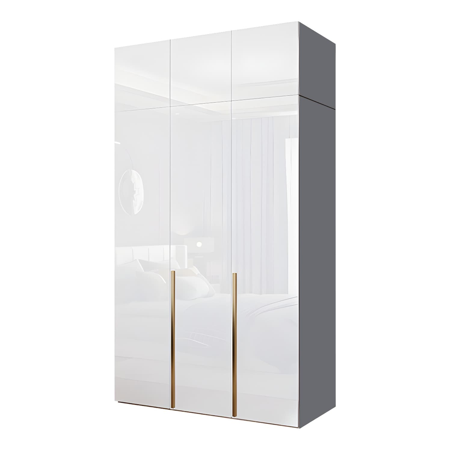 Bedroom Soft Close Doors Armoire Modern Style Wooden Wardrobe Cabinet - image 5