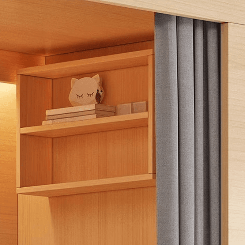 Minimalist High Bed Frame with Mattress and Guard Rail - image 10