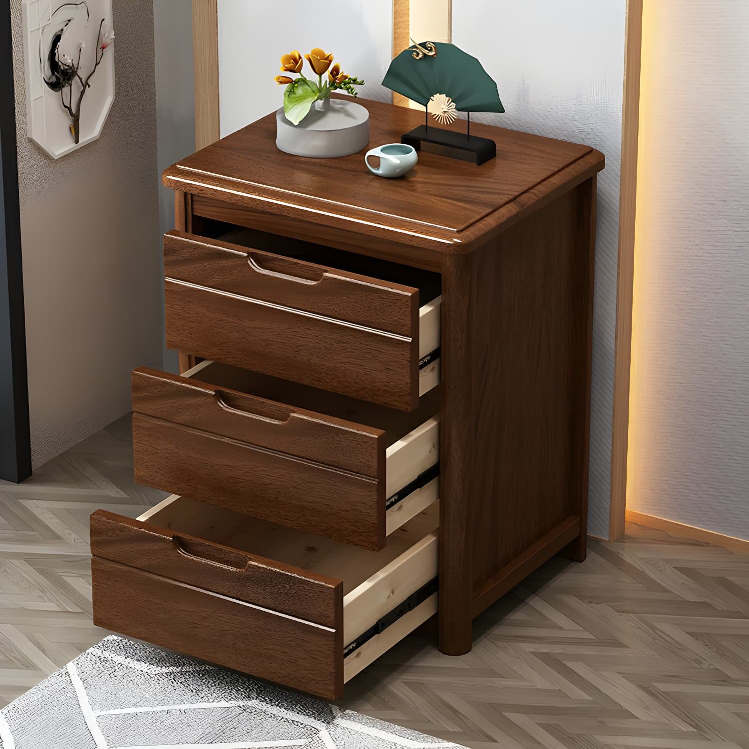 Traditional Wood Dresser with Drawers - Narrow Vertical Design - 40cm Width - Self Close Glides - image 7