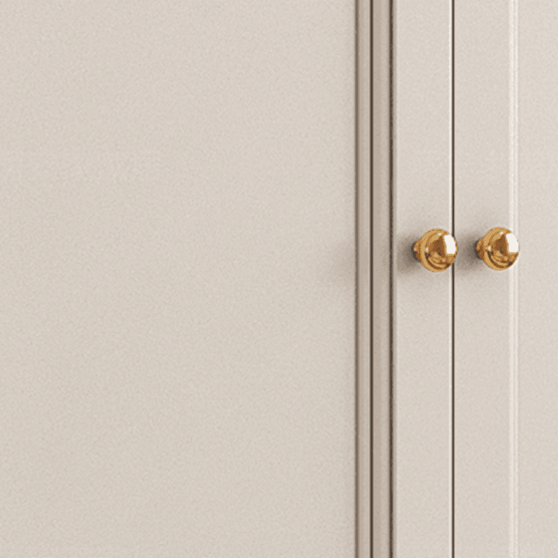 White Minimalist Laminate Wardrobe Closet with 3-Drawer, Soft Close Door, Interior Shelves, and Clothing Rod - image 3