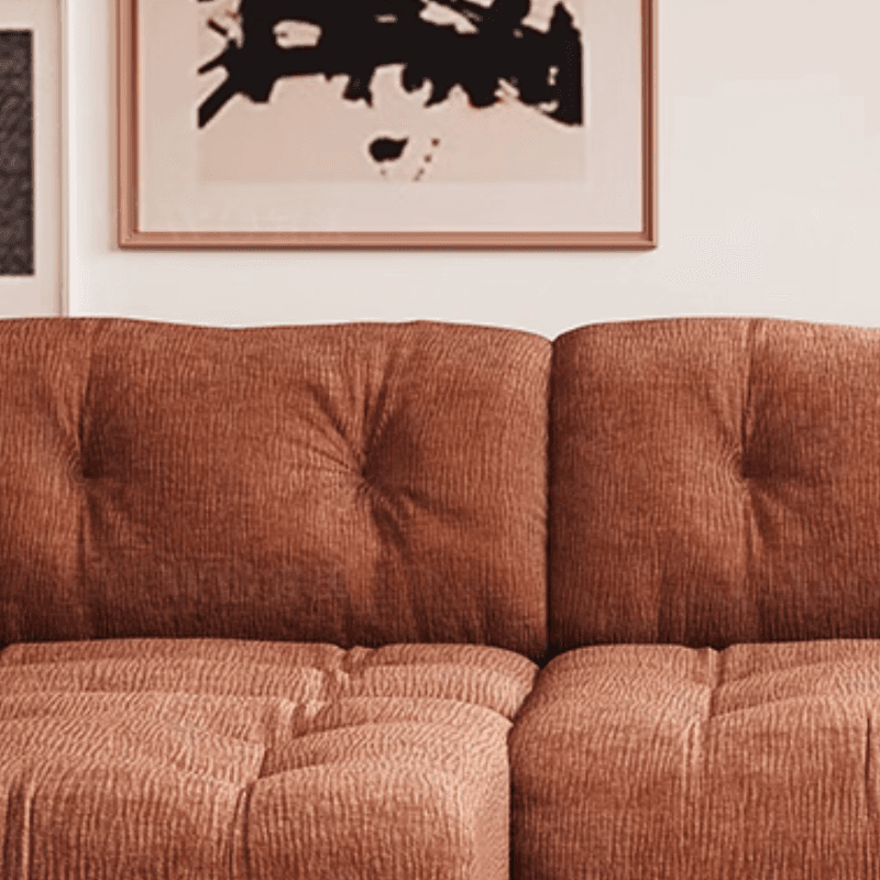Standard/Single Sofa in Soft-pile Fabric, Amber Color with 1 Pillow - image 6
